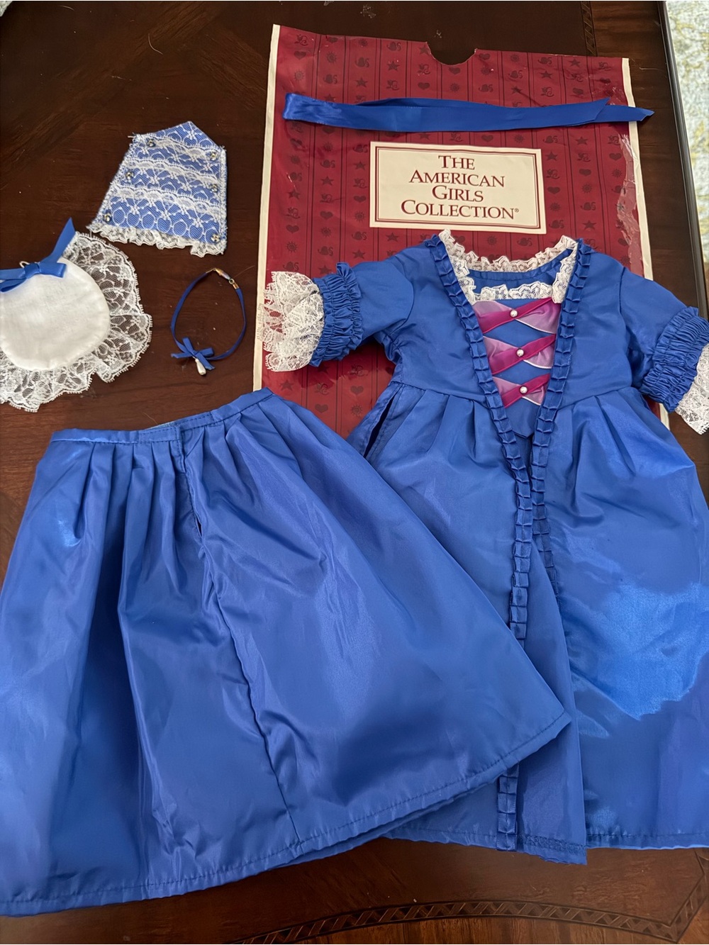 Vintage Pleasant Company American Girl Felicity Christmas Gown Set
